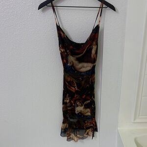 PrettyLittleThing Art Print Mini Dress